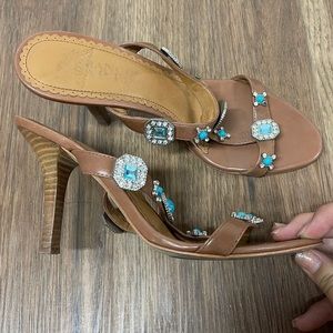 Franco Sarto Embellished Heeled Sandals